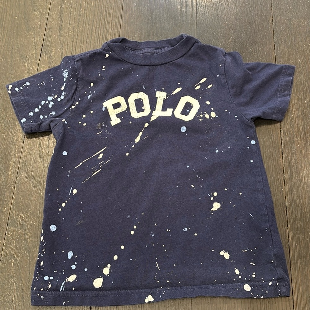 Blue paint splatter Polo T-shirt